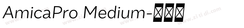 AmicaPro Medium字体转换 AmicaPro Medium字体转换